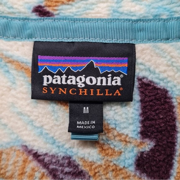Patagonia Synchilla Snap-T Fleece Pullover Moon Owl Toasted White Women'… - Picture 6 of 16
